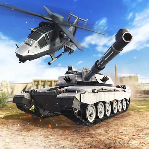 Strategy of war. Tanks and helicopters. Cover